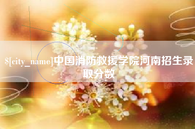 大庆中国消防救援学院河南招生录取分数