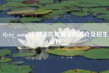大庆中国消防救援学院简介及招生章程