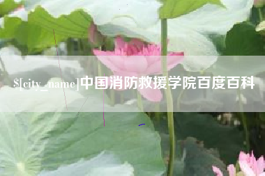 大庆中国消防救援学院百度百科