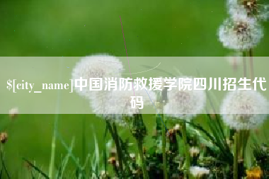 大庆中国消防救援学院四川招生代码