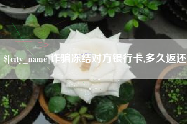 大庆诈骗冻结对方银行卡,多久返还