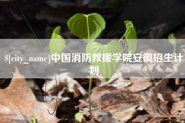大庆中国消防救援学院安徽招生计划