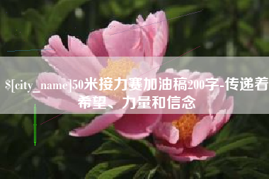 大庆50米接力赛加油稿200字-传递着希望、力量和信念