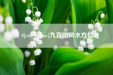 大庆九宫图风水方位