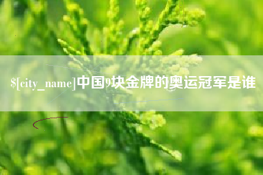 大庆中国9块金牌的奥运冠军是谁