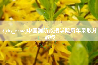 大庆中国消防救援学院历年录取分数线