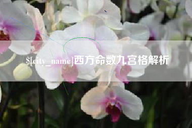 大庆西方命数九宫格解析