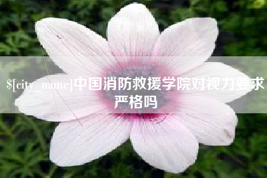 大庆中国消防救援学院对视力要求严格吗