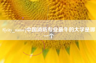 大庆中国消防专业最牛的大学是哪一个