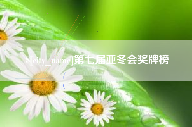 大庆第七届亚冬会奖牌榜