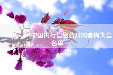 大庆中国执行信息公开网查询失信名单