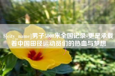 大庆男子5000米全国记录-更是承载着中国田径运动员们的热血与梦想