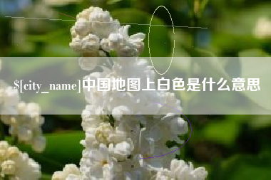 大庆中国地图上白色是什么意思