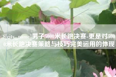 大庆男子5000米长跑决赛-更是对5000米长跑决赛策略与技巧完美运用的体现