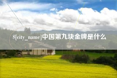 大庆中国第九块金牌是什么