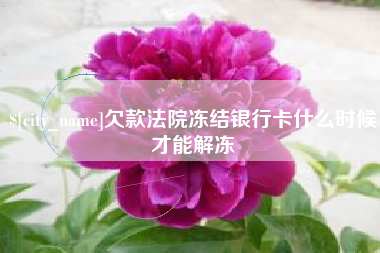 大庆欠款法院冻结银行卡什么时候才能解冻