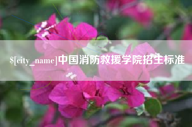 大庆中国消防救援学院招生标准