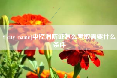 大庆中控消防证怎么考取需要什么条件