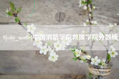 大庆中国消防学院救援学院分数线